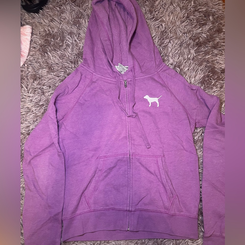 Victoria Secret PINK full zip up hoodie  size medium